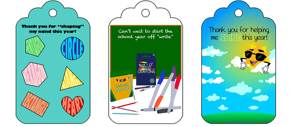 Back to School Teacher Appreciation Gift Tags
