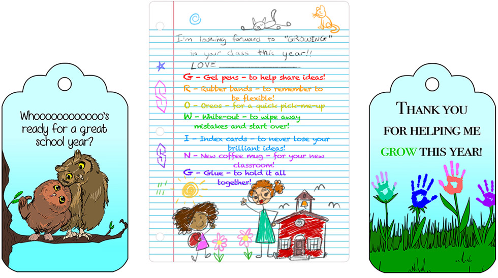 Back to School Teacher Appreciation Gift Tags