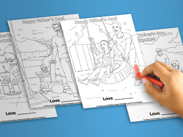 Father's Day Coloring Pages Printable